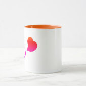 HappeSmiley Face with Heart - Minimalistisch Happy Tasse (Zentrum)