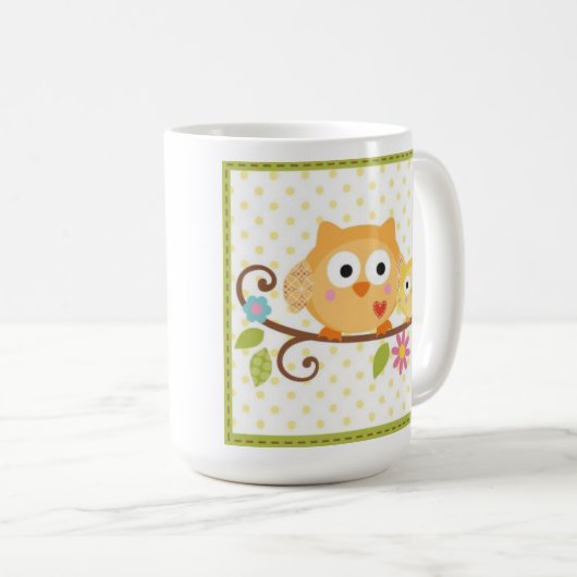 Happi Baum-Eulen-Tasse Kaffeetasse (VorderseiteRechts)