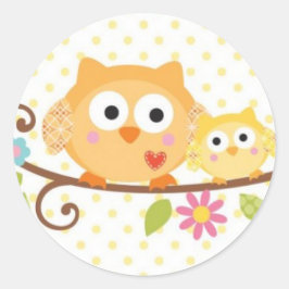 HAPPI TREE OWL BABY SHOWER STICKER