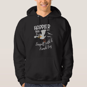 Happier als Seagull mit einem französischen Fry Fu Hoodie