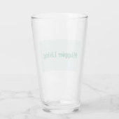 HAPPIER LEBENDES Trinkglas Glas (Rückseite)