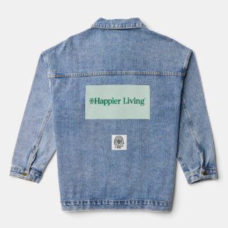 Happier Living Logo Denim Jacket Jeansjacke