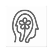 Happier Living Logo Rubber Briefmarke Gummistempel (Prägung)