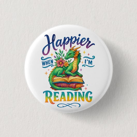 Happier, wenn ich lese button (Vorderseite)