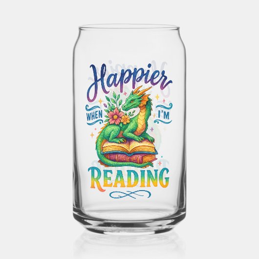 Happier, wenn ich lese dosenglas (Vorderseite)