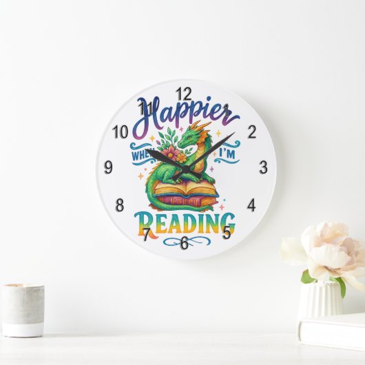 Happier, wenn ich lese große wanduhr (Zuhause)