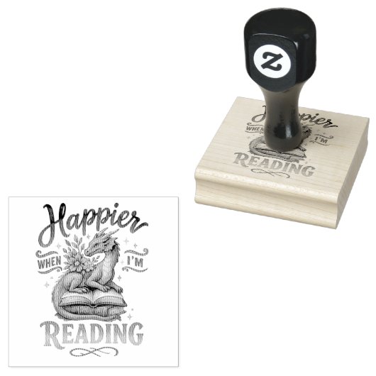 Happier, wenn ich lese gummistempel (Stempel)