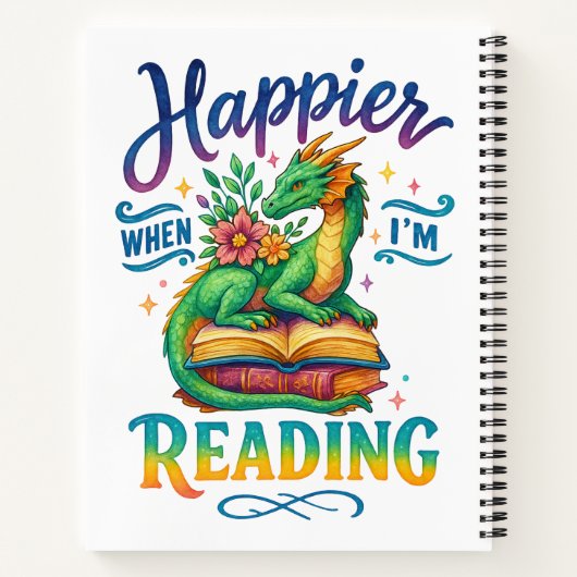 Happier, wenn ich lese notizblock (Rückseite)