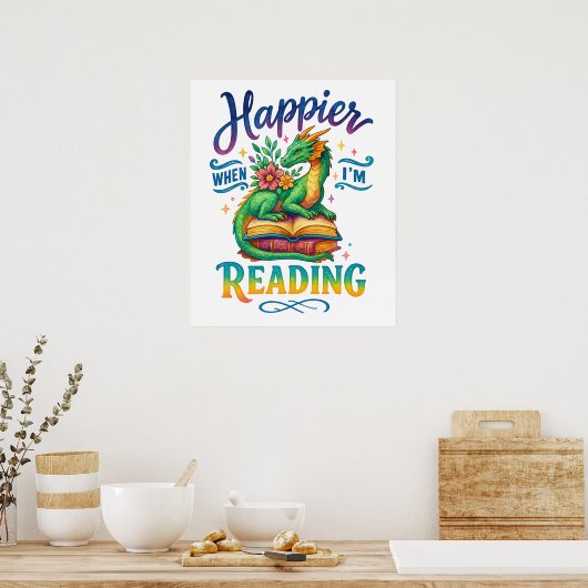 Happier, wenn ich lese poster (Küche)