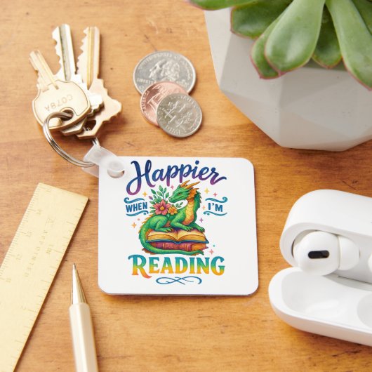 Happier, wenn ich lese schlüsselanhänger (Schreibtisch)