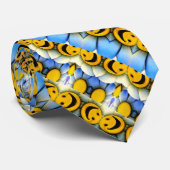 Happiest Face Satin Pattern Krawatte (Gerollt)