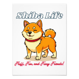 Happiest Shiba Inu Dog Fotodruck