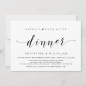 Happiever After, Wedding Elopement Dinner Einladung (Vorderseite)