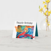 Happily Birthday Karte (Gelbe Blume)