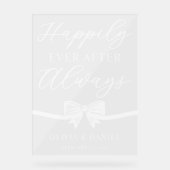 Happily Ever After Always Personalized Wedding Acrylschild (Vorderseite)