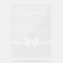 Happily Ever After Always Personalized Wedding Acrylschild