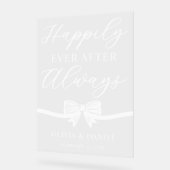 Happily Ever After Always Personalized Wedding Acrylschild (Winkel)