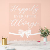 Happily Ever After Always Personalized Wedding Acrylschild (Hochzeit)