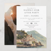 Happily Ever After Amalfi Wedding Photo Einladung (Vorne/Hinten)