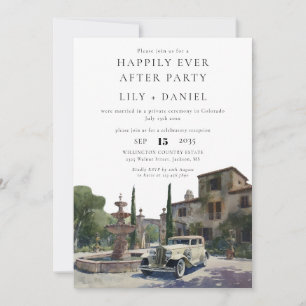 Happily Ever After Anwesen Hochzeit mit altem Geld Einladung