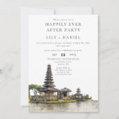 Happily Ever After Bali Hochzeitsfoto Einladung (Vorderseite)