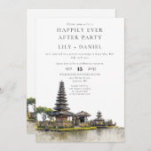 Happily Ever After Bali Wedding Einladung (Vorne/Hinten)