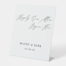 Happily Ever After Beginnt Hier Hochzeitskulisse Sockelschild