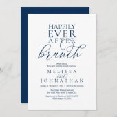 Happily Ever After Brunch, Modern Classy Wedding Einladung (Vorne/Hinten)