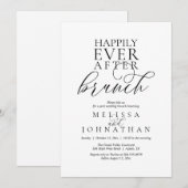 Happily Ever After Brunch, Modern Classy Wedding Einladung (Vorne/Hinten)