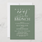 Happily Ever After Brunch Post Wedding Elopement Einladung (Vorderseite)