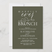 Happily Ever After Brunch Post Wedding Elopement Einladung (Vorderseite)