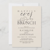 Happily Ever After Brunch Post Wedding Elopement Einladung (Vorderseite)