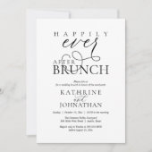 Happily Ever After Brunch Post Wedding Elopement Einladung (Vorderseite)