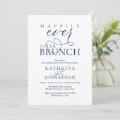 Happily Ever After Brunch Post Wedding Elopement Einladung (Stehend Vorderseite)