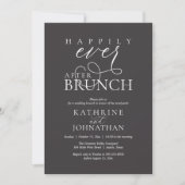 Happily Ever After Brunch Post Wedding Elopement Einladung (Vorderseite)