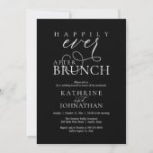 Happily Ever After Brunch Post Wedding Elopement Einladung (Vorderseite)