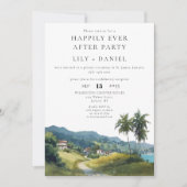 Happily Ever After Caribbean Photo Wedding Einladung (Vorderseite)
