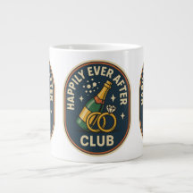 Happily Ever After Club Jumbo-Mug – Retro-Hochzeit