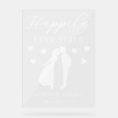Happily Ever After Custom Wedding Acrylschild (Vorderseite)