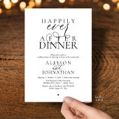 Happily Ever After Dinner Modern Script Wedding Einladung