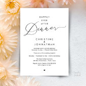 Happily Ever After Dinner Modern Wedding Reception Einladung