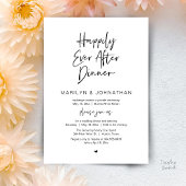 Happily Ever After Dinner Modern Wedding Reception Einladung