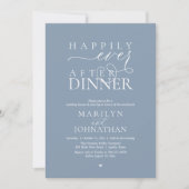 Happily Ever After Dinner Moderne Hochzeitsfeier Einladung (Vorderseite)
