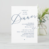 Happily Ever After Dinner Romantic Wedding Party Einladung (Stehend Vorderseite)