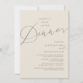 Happily Ever After Dinner Wedding Reception Dinner Einladung (Vorderseite)