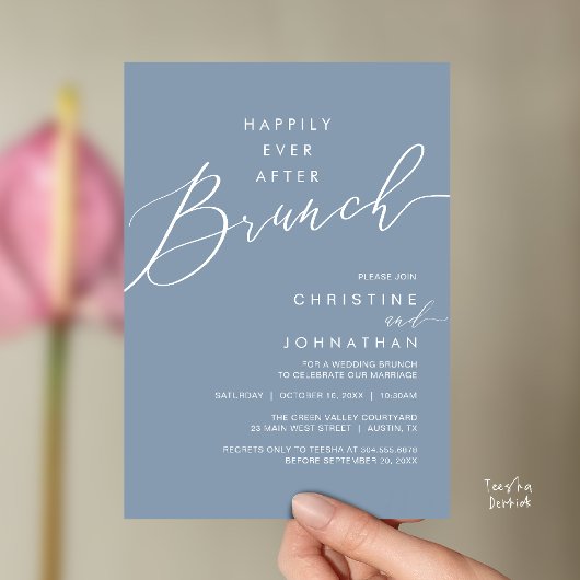 Happily Ever After Dinner Wedding Reception Dinner Einladung