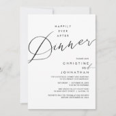 Happily Ever After Dinner Wedding Reception Dinner Einladung (Vorderseite)