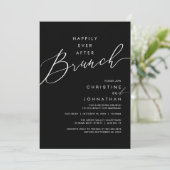 Happily Ever After Dinner Wedding Reception Dinner Einladung (Stehend Vorderseite)