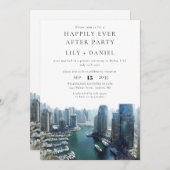 Happily Ever After Dubai Wedding Einladung (Vorne/Hinten)