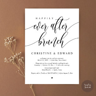 Happily Ever After Elopement Frühstücksbüffet Einladung